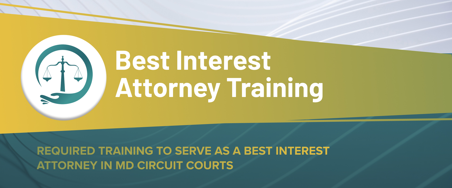 Best Interest Attorney Training logo justice scales